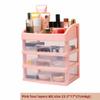 Desktop Drawer Style Cosmetics Storage Box, Jewelry Dressing Table Shelf, Transparent Sorting Plastic Display Storage Box