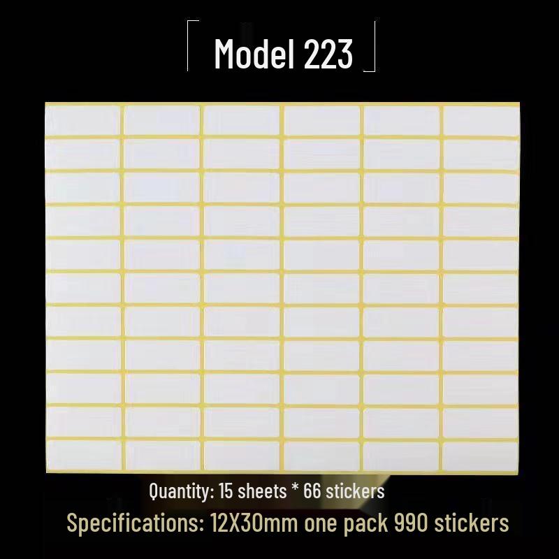 A5 Self-Adhesive Blank Label Stickers for Printing and Handwriting - White Name and Number Stickers