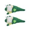 2 Stück Zwergenpuppe Handgefertigt Niedlich Gesichtslos Grüner Hut St. St. Patrick's Day Ornament Plüsch Zwergpuppe für Sofa Esstisch(Männer