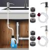 Stainless Steel Kitchen Sink Soap Dispenser Extension Tube Dish Soap Press Pump Head Extender Multifunctional Sink Supplies