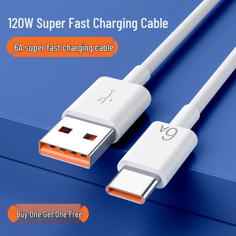 Type-C Charging Cable for Huawei, Supports 66W Super Fast Charge and 120W Flash Charge for Mobile Phones.