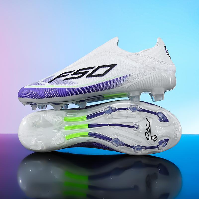 New Men Soccer Shoes Grass Cleats High-quality Match Outdoor Football Boots Non-Slip Boys Sneakers Hot-selling High-top Light