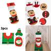 Christmas Elf Toilet Cover Set With Reindeer Santa Fabric For Holiday Decor