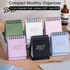Academic Year Desktop Planner 2027-2028 Mini Standing Flip Desk Calendar, 18 Month from Jan. Cute Stationery for 2027 to Jun. 2028, Pocket Size