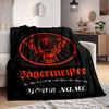 Custom 1pc Jagermeister Deer Cross Blanket, Soft And Comfortable Blanket, Casual Warm, Camping Travel Blanket, Birthday Gift Q91315