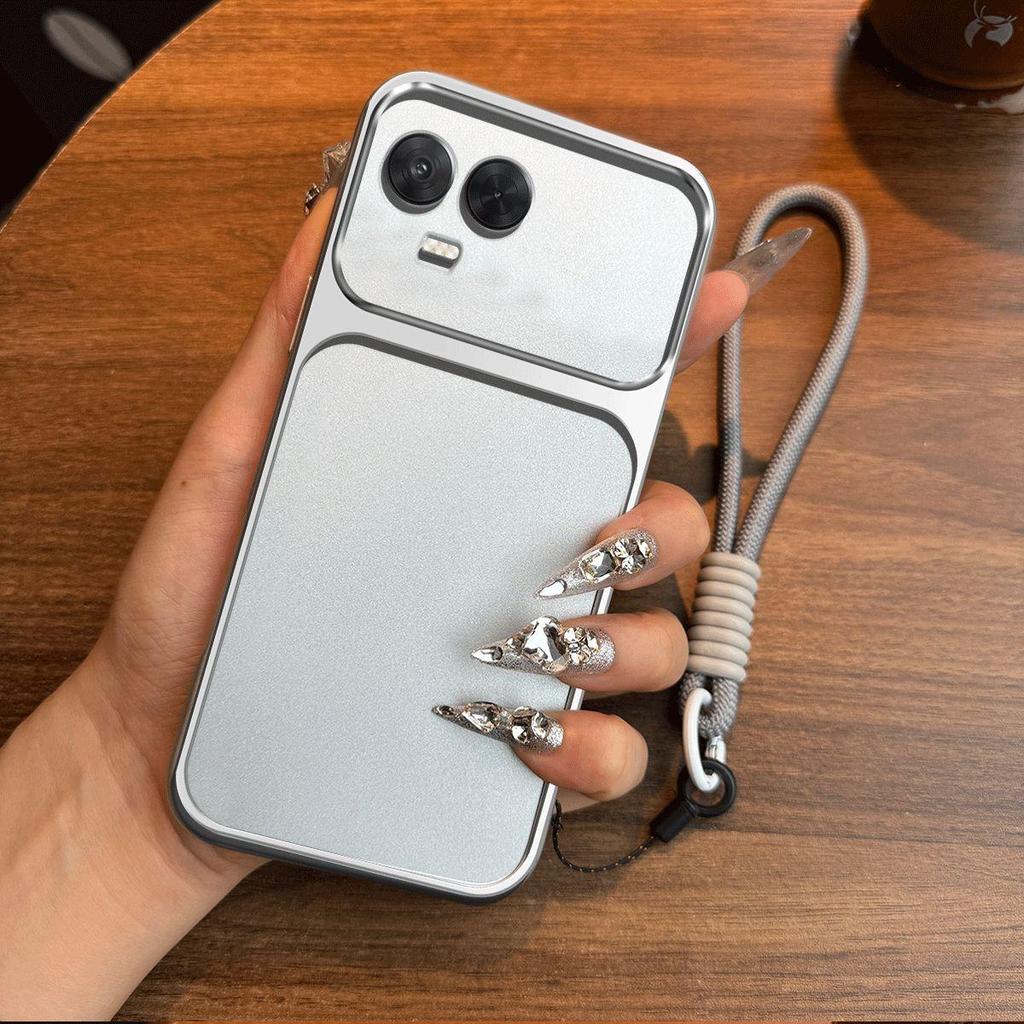 Luxury Big Window Phone Case with Lanyard for realme 11 5G Premium Textured Casing