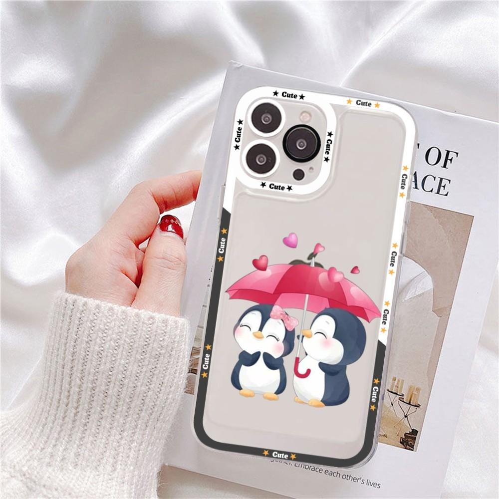 Cute Cartoon Penguin Phone Case For Redmi 7 8 9 A For Redmi Note 5 7 8 9 10 11 Pro Max 4G 5G Funfas