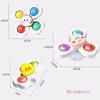 Baby Sucker Fidget Spinning Toys Dining Table Bathroom Window Travel Fun Spinner Toy 3 Pcs Infant Sensory Stress Reliever Gift