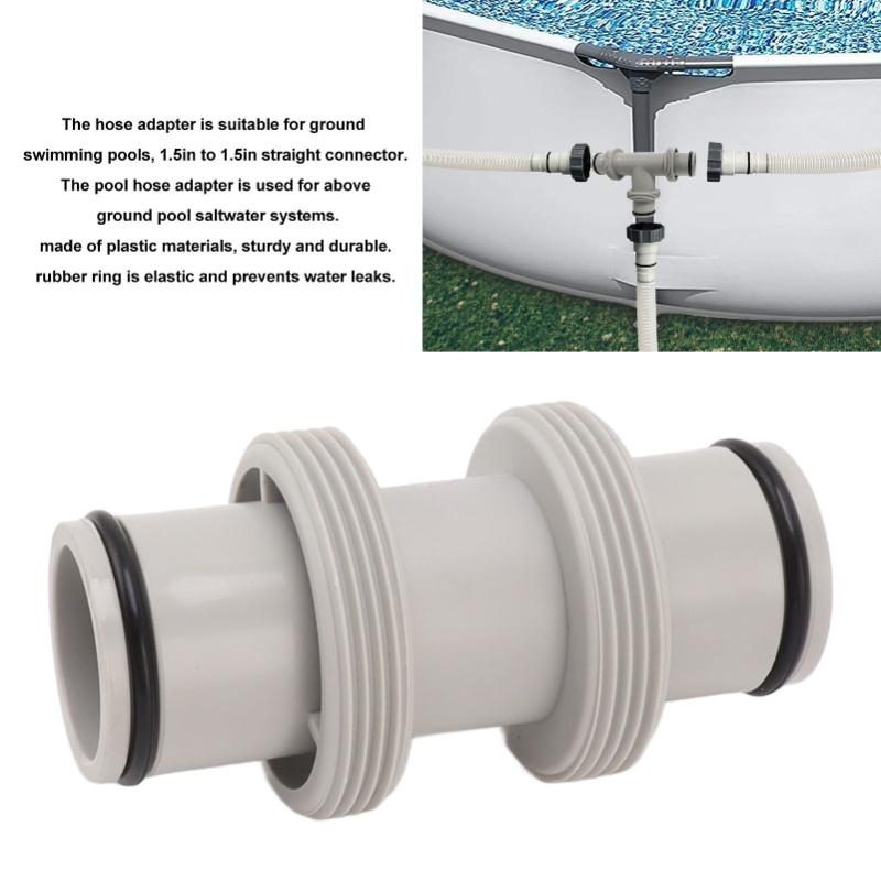 Pool Hose Adapter 1.5in To 1.5in Straight Joint Pool Hose Connector Pool Threaded Hose Connector For Intex