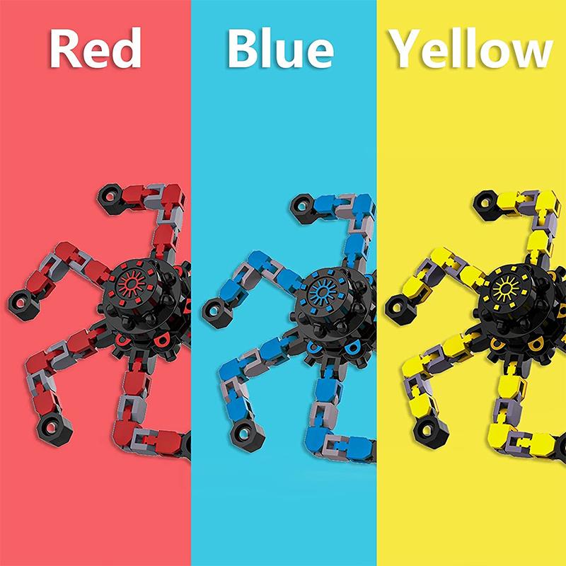 Trottola da Dito Giocattolo Catena Giocattolo Robot Robot Deformabile Fai da Te Robot Deformato Meccanico Spirale Twist Dito Decompressione Dito Bambini Adulti Pasqua