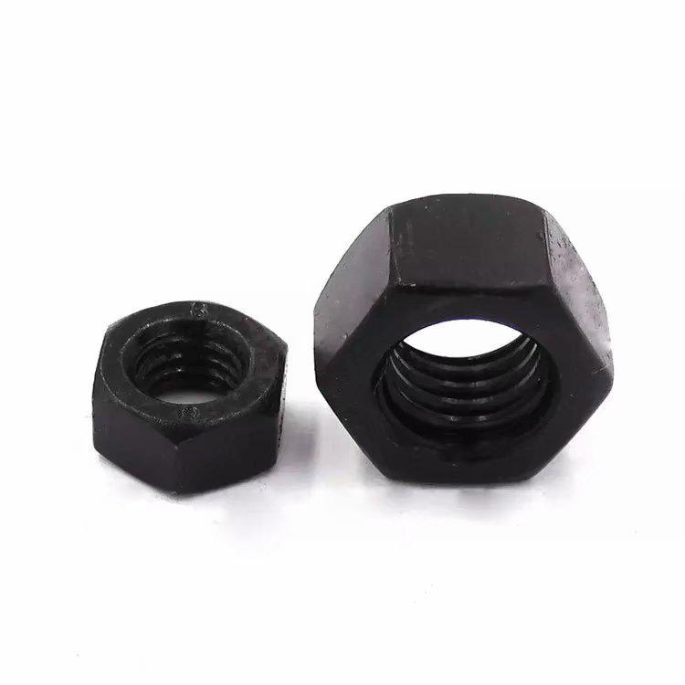 M3-M10 Black Hex Nuts, Grade 4.8 High Strength, Full Range of Specifications