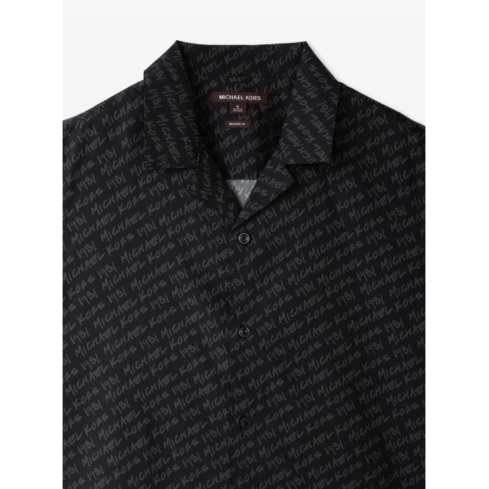 Michael Kors Script Camp Tee Ot6403il9l1 Black