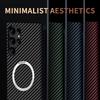 Carbon Fiber Magnetic Phone Case Galaxy S22 S23 S24 Ultra Shockproof Heat Dissipation Scratch Resistant
