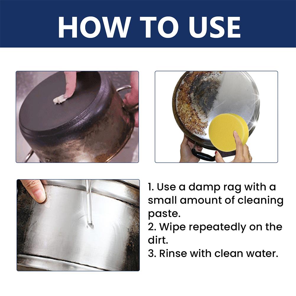 Metal Polish Paste Stainless Steel Cleaner For Appliances Stainless Steel Scratches Remover Polishing Cream For Aluminum Chrome