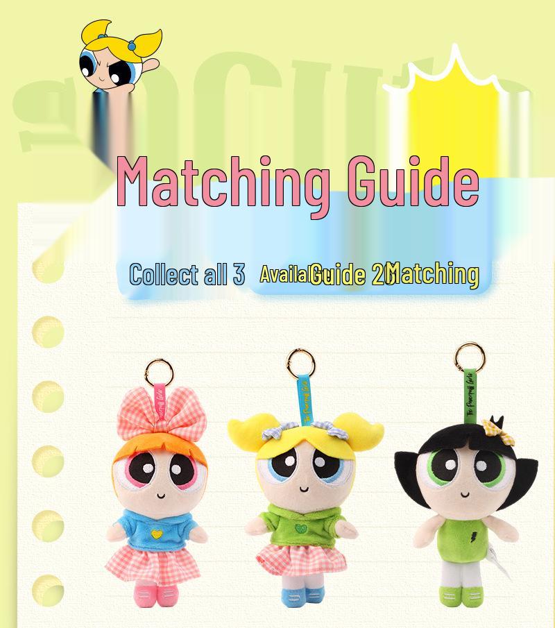 Powerpuff Girls Floral Bubble Plush Pendant
