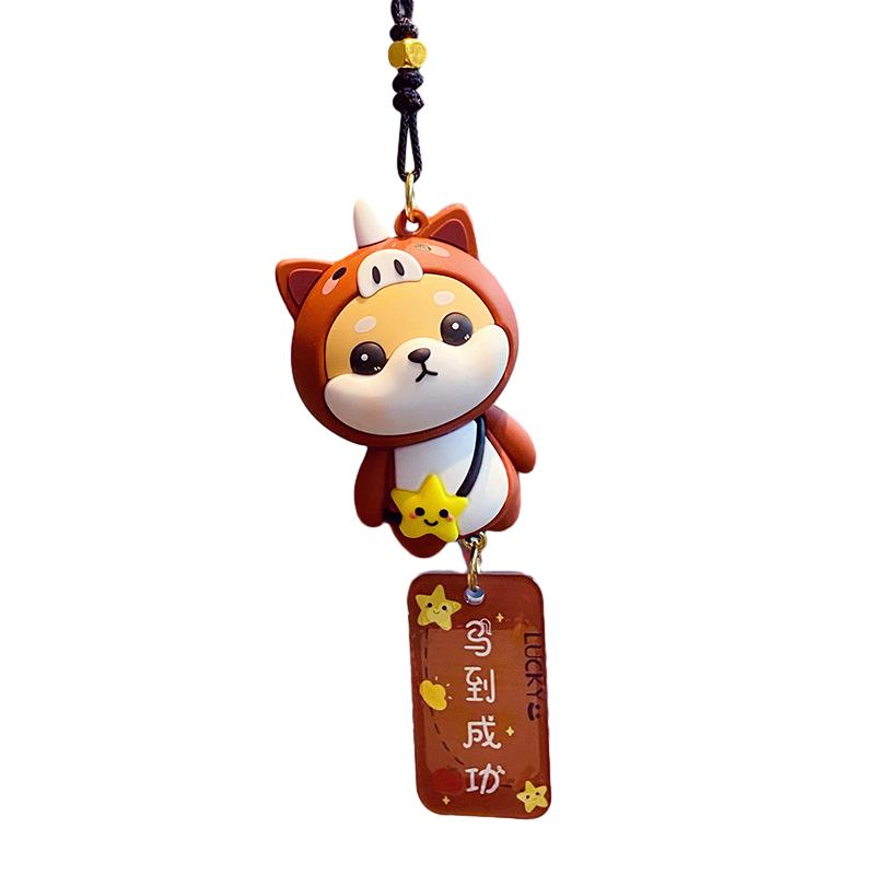 Chinese Pendant Car Zodiac Signs Rearview Mirror Decoration Pvc Gift Ornaments