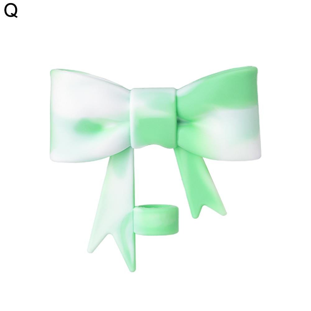 Lovely Bow Straw Covers Cap Toppers For Stanley 30&40 OZ Tumbler Cup Reusable Cute Silicone Straw Tips Lids Protect Covers New