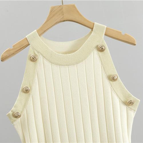 Dámské pletené šaty bez rukávů Cardigan Dvoudílná souprava Svetrové šaty s vysokým pasem Pletená vesta Šaty Cardigan Set Outfity