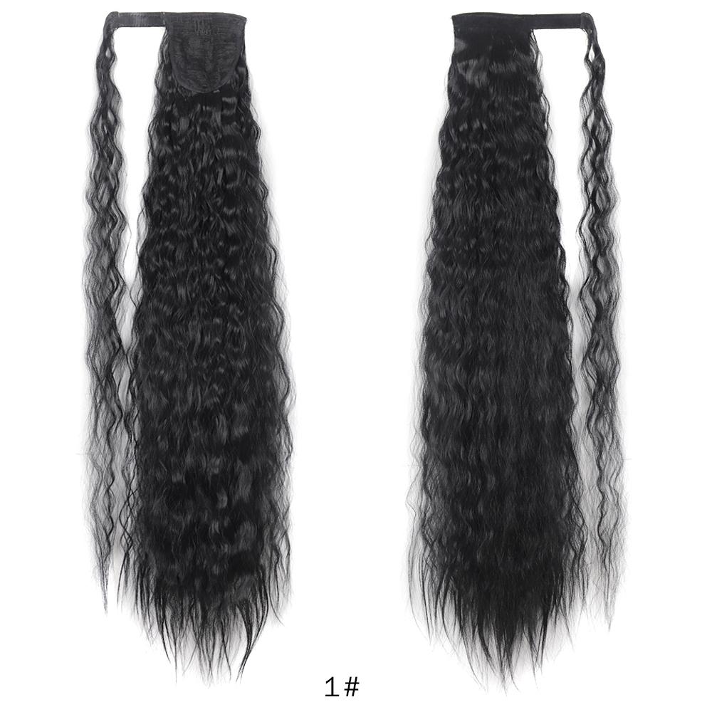 

Jeedou Ponytails Extension 34inch Extra Long Bohemia Style Kinky Curly Synthetic Ponytail Hair Afro Fluffy Hairpiece Daily Use