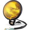 5" Round Motorcycle LED Headlight, Keenso 12V Universal Retro Motorcycle Headlight Front Head Lights (Amber Len)