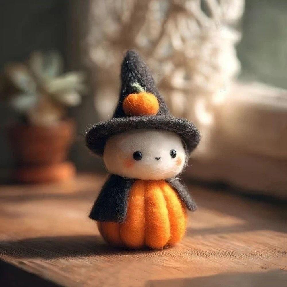 Cute Halloween Ornaments Toy Halloween Decoration Home Decor Wool Felt Ghost Statue Pendant