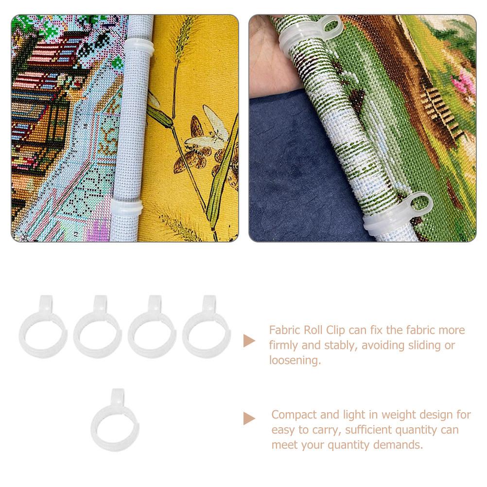 5Pcs Cross-Stitch Roll Clip Embroidery Supply Fabric Roll Clamp Needlework Fabric Clamp Cross-Stitch Accessories Craft Tool