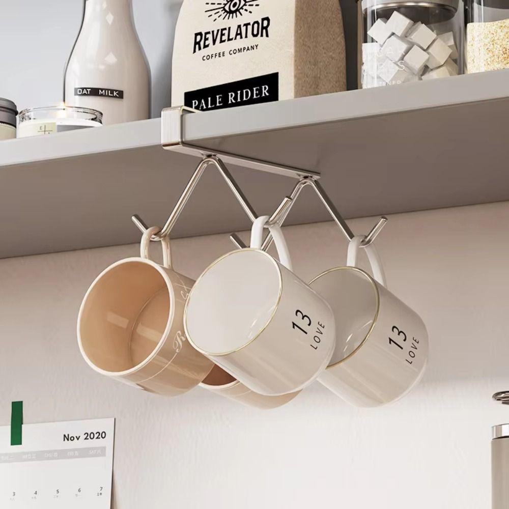 304 Stainless Steel Coffee Cup Holder Multifunctional Cup Hanging Storage  Kitchen Storage
