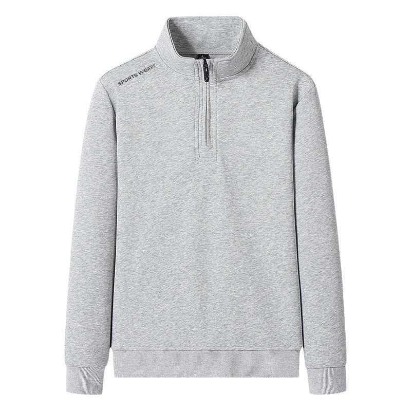 Men S Cotton Stand Collar Zip Up Sweatshirt Set Casual Plus Size Spring