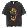 Men Streetwear Tshirt Japanese Anime Naruto Graphic TShirt Cotton  Harajuku Washed T Shirt Summer Hip Hop Tops Tees Black