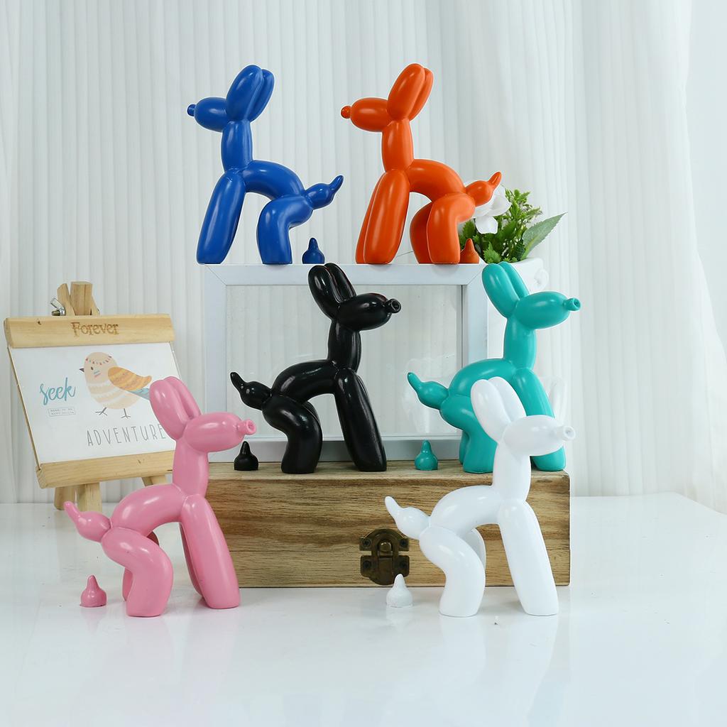 Resin Balloon Poop Dog Sculpture Decoration Creative Living Room Bedroom Wine Cabinet Cartoon Animal Simple Modern Decorative So