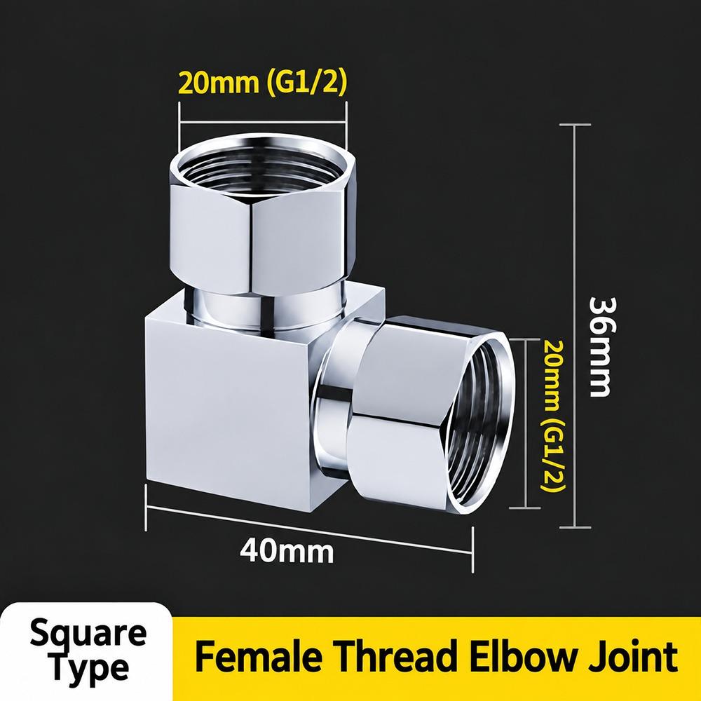 Swivel Nut T Pipe Fitting Square Shape Water Splitter New Three Way Valve Pipe Fitting Accessories