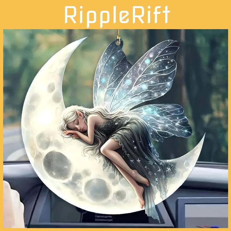 Christmas Acrylic Tree Flat Moon Elf Car Hanging Seasonal Enhancement Interior