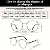 2 Stück Lesebrille Altersweitsicht Brillenrahmen Neu Anti Blaulicht Weitsicht Brille Runder Einfarbiger Rahmen Brille