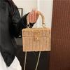 Bolsos de Paja Tejida Bolsos de Mano para Mujer Bohemio Chic Bolso de Mano Multifuncional para una Playa Cadena Crossbody Bolso de Hombro