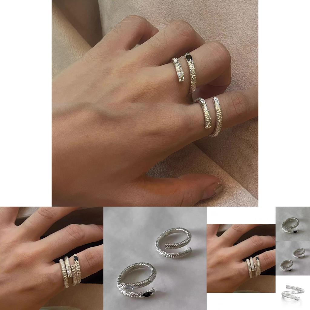 Elegant High-end Copper Gemstone Ring For Women With Unique Adjustable Open Design