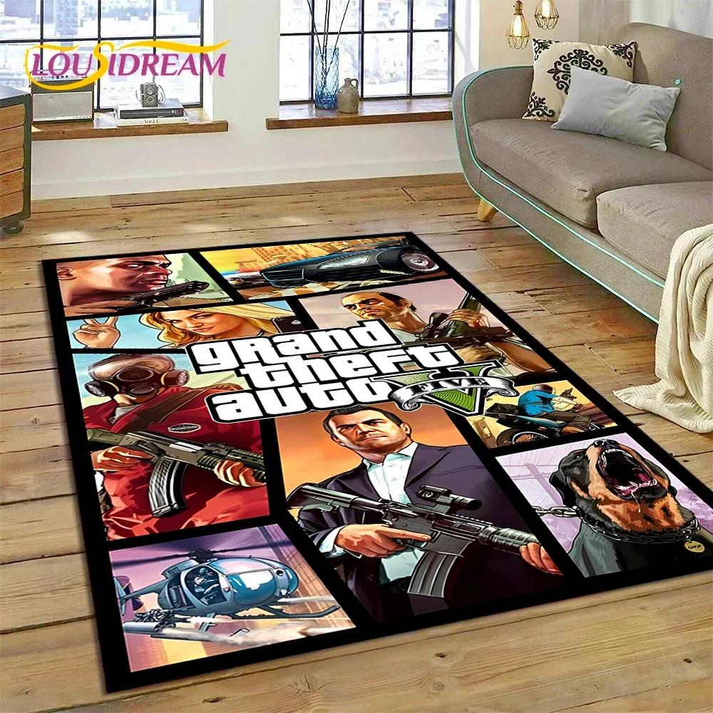 

3D Игровой ковер Grand Theft Auto (GTA) для Геймера, Ковер для Спальни, Гостиной, Декор для Домашнего Дивана, Большой Декоративный Напольный Коврик для Игр Детей 40x60cm( 15x23in )