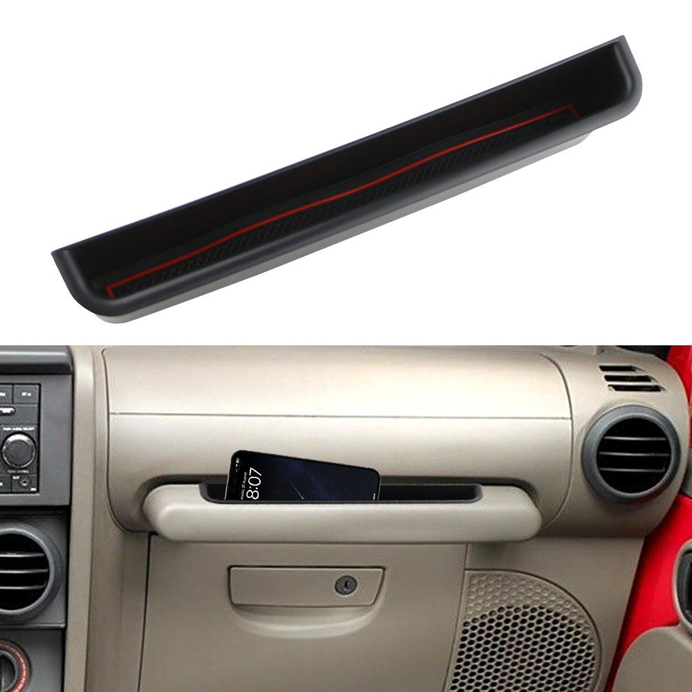 For Jeep Wrangler JK 2007-2010 LHD Car Passenger Storage Tray Organizer Grab Handle Accessory Box Door Interior Accessories