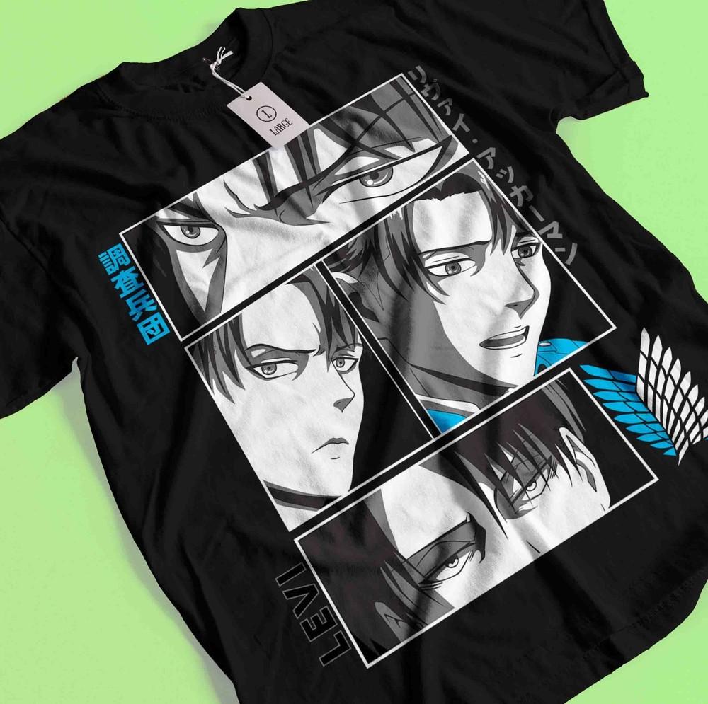 

Футболка Атака Титанов Эрен Микаса Футболка Леви Футболка AOT Эрвин Ханге Армин Футболка XL