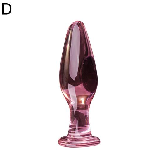 12mm Glass Butt Plug Anal Bead Fake Penis Dildo Adult Sex Toy for Women Men