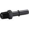 1/4 NPT Male to 3/8" SAE Quick Disconnect Male Push On EFI Fuel Fitting Adapter Straight Aluminum Black
