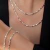 French Fragment S925 Sterling Silver Layering Chain - Versatile Fashion Ancient Style Sparkling Sweater Chain