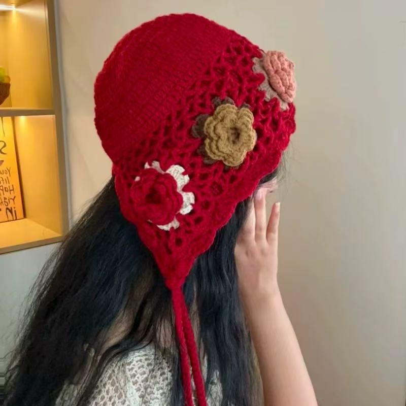Ethnic Style Retro Knit Wool Beanie with Tassels