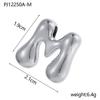 CARLIDANA Hot Sale Stainless Steel Capital Letter Alphabet Irregular Bubble Initial Pendant Charms For DIY Jewelry Necklace