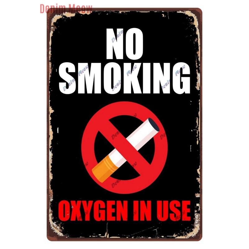 Vintage No Smoking Metal Plaque Free Wifi Tin Sign Public Bar Smoking Area Outdoor Decor Wall Decor WY