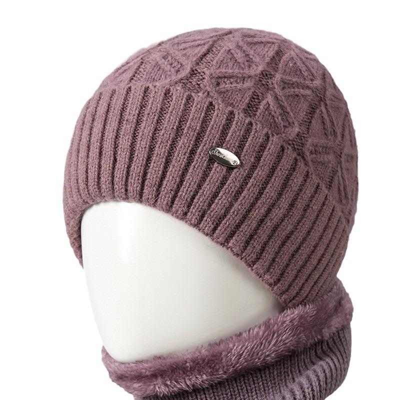 Middle-aged hat women's winter wool hat the elderly fleece warm knitted hat cotton