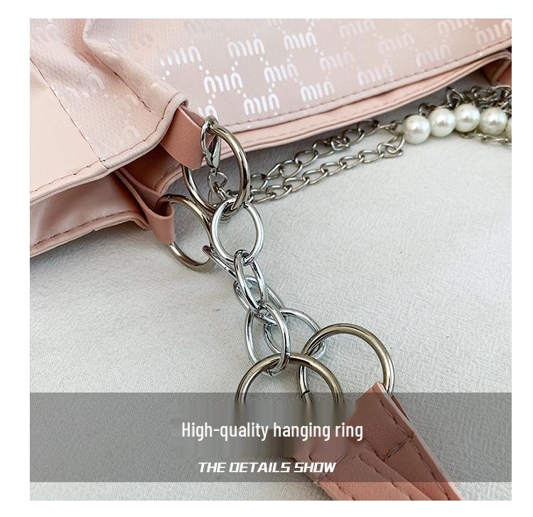 Women's New Pearl Chain Tote – Fashionable Large Capacity Handbag