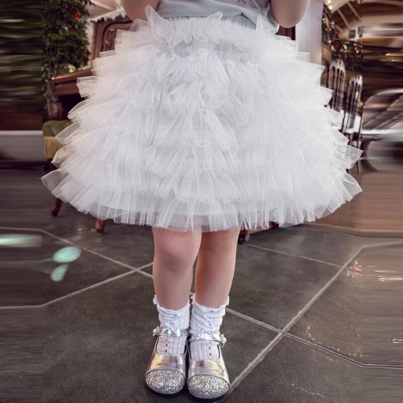 MIMIHELLO Girls  Korean Style Mesh Princess Cake Skirt 100
