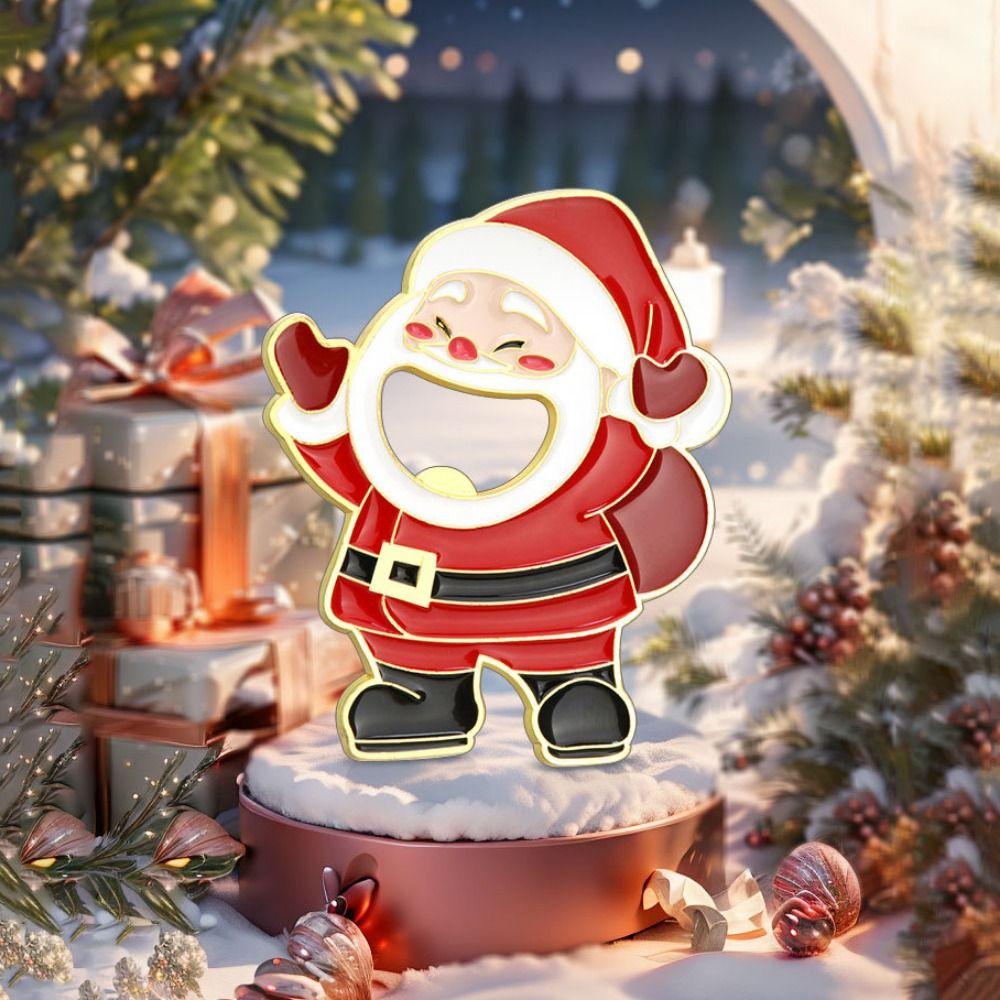 Cartoon Christmas Bottle Opener Santa Claus Snowman Can Opener Refrigerator Magnet Christmas Day