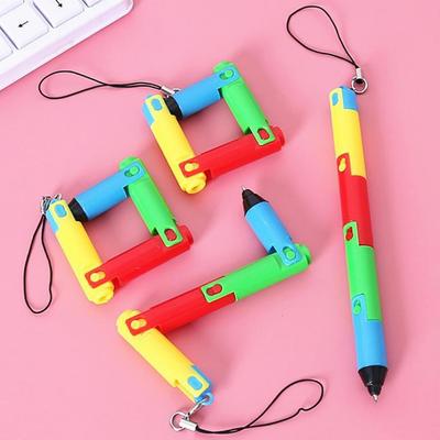 Penna a sfera pieghevole colorata creativa, cancelleria, ufficio, scuola, regalo per studenti