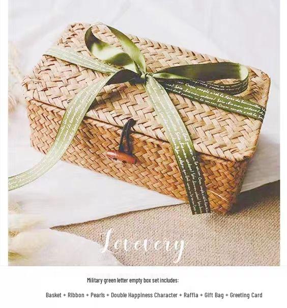 Creative Rattan Woven Wedding & Bridesmaid Souvenir Gift Box